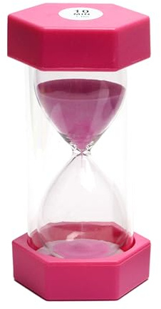 Sanduhr, Kinderuhr, dekorative Sanduhr, Timer können in Klassenzimmern, Küchen, Wohnungen, Büros und auch als dekorative Timeruhr (10 Minuten, Rosa)