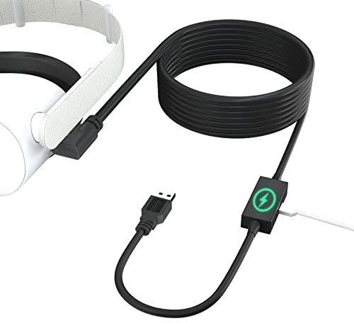 AODELAN 16FT Link Cable for Meta/Oculus Quest 3/3S, 2/Pro, Pico 3/4 - Ultra-Durable Power, USB 3.0 Type A to C Cable for VR Headset Accessories