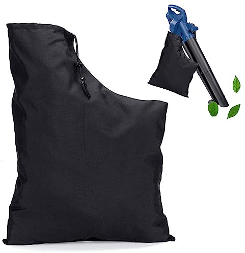 Sac à feuilles, sac aspirateur à feuilles, sac à feuilles avec lanière, sac de collecte pour souffleur à feuilles, aspirateur souffleur à feuilles et sac de rangement pour jardin et jardin (noir)