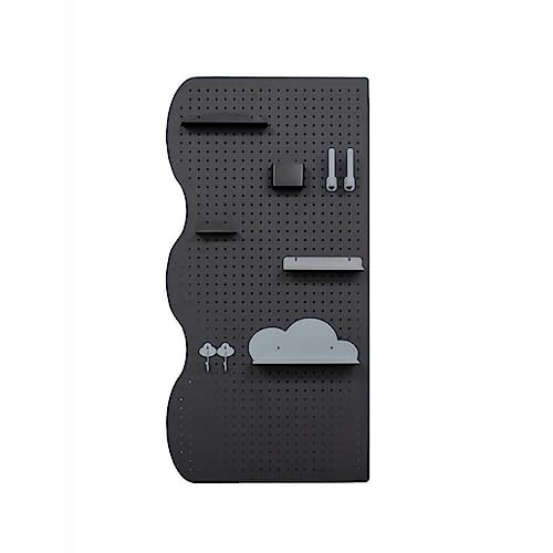 ZERVA Stecktafelplatten aus Metall for Wandgaragen, Stecktafelaufbewahrung, Stecktafeln und Zubehör, einschließlich funktioneller Haken, Behälter und Regale(Color:Style 1,Size:120x60cm/47.2x23.6in)