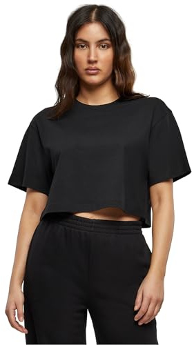 Build Your Brand Damen T-Shirt Ladies Short Oversized Tee Black XL
