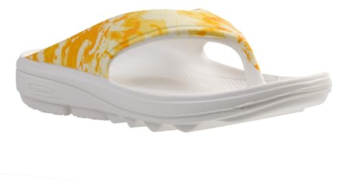 Spenco Women's Fusion 2 Thong Tie Dye, Yellow, 9 Wide