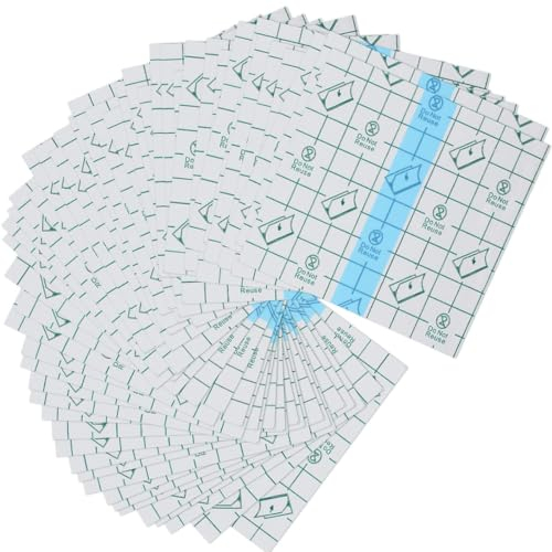 100 PCS Benda Trasparente Impermeabile, 5cm*5cm Cerotti Elastici di Fissaggio, Cerotti Impermeabili Benda Pellicola Trasparente per Tatuaggi Protezione, Antiallergico