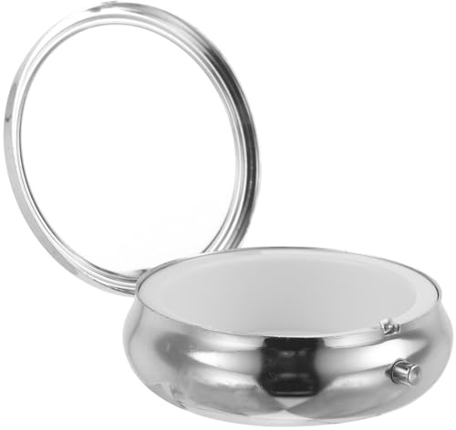 AOKWAWALIY Schmuckkästchen Aus Metall 6X6X2.4 Cm Aufbewahrungsbox Für Rosenkranz Perlen Und Kleinen Schmuck Mit Heiliger Becher Design