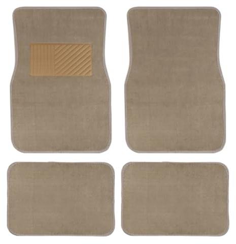 Autofußmatte für Kia Sportage 2016-2021, Set mit 4 Velours Allwetterfußmatten Teppich rutschfeste Auto-Fußmatte gegen Wasser rutschfeste,Beige