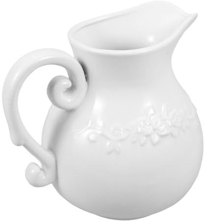 Vase en Céramique Blanc de Pichet Décoratif Européen