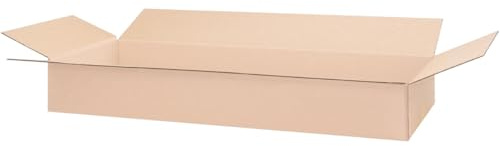 verpacking Faltkartons 1100 x 400 x 150 mm Braun (Außenmaß 1105 x 405 x 160 mm) KK 210 1-wellig Versandkarton für mittelgroße Waren DHL Paket DPD GLS Hermes Kartons (10 Stück)