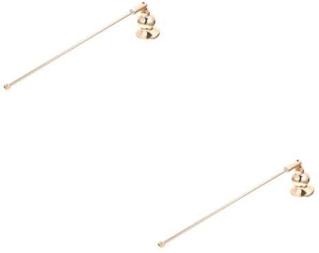 Amosfun 2St Kerzenlöscher Dochtfänger für Kerzen Kerzenstopper Kerzenzubehör Dochtschere für Kerzen für den einzug geburtstags Kerzenglaslöscher Eisen Golden