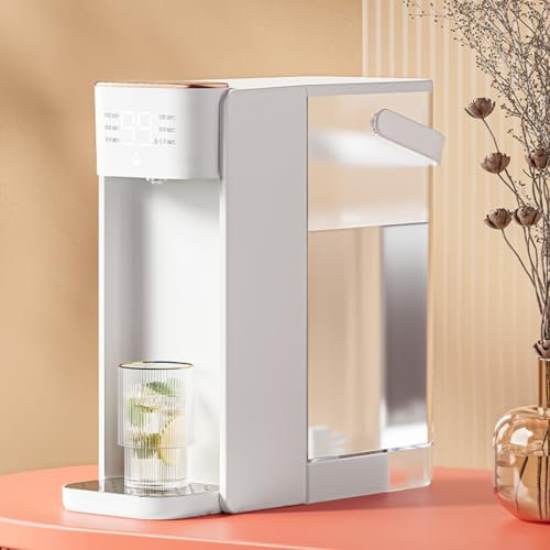 QXIWAOE Distributeur d'eau Chaude instantanée 3 L, réglage de la température à 6 Niveaux, Fonctionnement à Commande Tactile, Machine à Boire directe de Bureau avec Protection Contre Le Manque d'eau