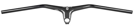Carbon Mountain Bike styre och stam -10 graders integrerad MTB-styre bredd 600-780 mm cykelstyre cykelstyre och 70-110 mm stam för mountainbike (svart silver, 740 x 70 mm)