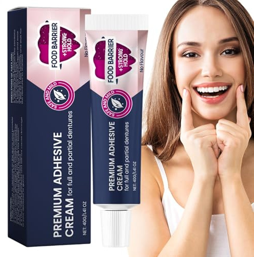 Generisch Secure Prothesenkleber, Prothesencreme - 40g für sicheren Halt | Haftcreme, extra starker Halt für Ober-, Unter- oder Teilpartien, ganztägiger Schutz