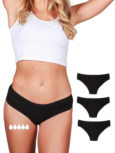 Taynie Classic Extra Stark, Periodenunterschwäche Damen, Menstruationsslips | Ersetzt bis zu 3,5 Tamponwechsel, mittelstarke bis starke Tage, Bio-Baumwolle, PFAS-frei, biozidfrei, Periodenunterwäsche