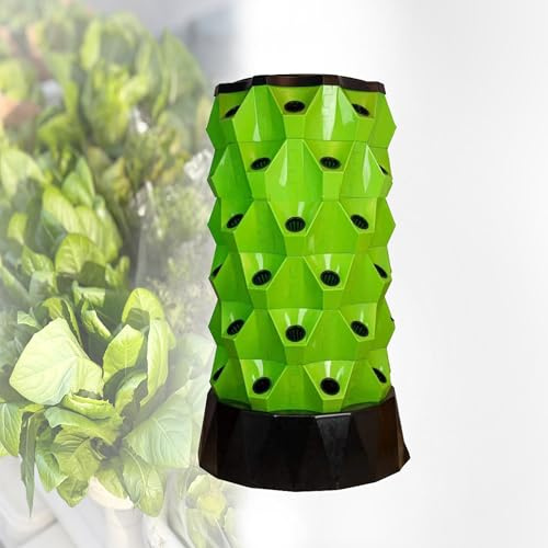 Torre di Coltivazione idroponica Verticale, Sistema di Torre idroponica Verticale per Giardinaggio Indoor - 48 Punti di Coltivazione per Erbe aromatiche, Frutta e Verdura - Coltivazione idro