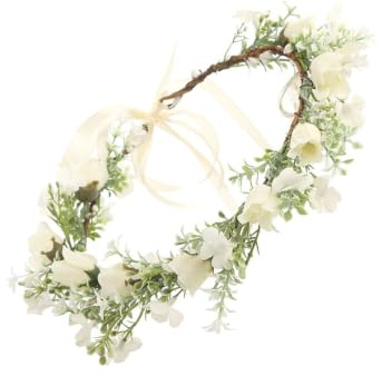 Gatuida Diadema de Nupcial y Verde Adorno Cabello Flores Artificiales Tocado Fresco para Boda y Fiesta Accesorio Cómodo y Ligero para Novia