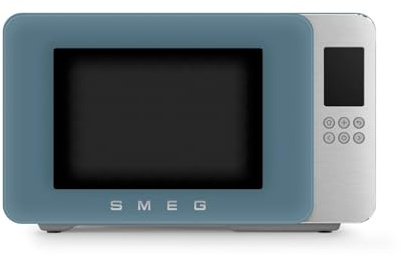 Smeg, Forno a Microonde con Grill MOC01SBMEU, 4 Funzioni e 18 Programmi Automatici, Tecnologia Inverter, Sistema di Chiusura Soft Close, Accessorio Griglia Incluso, 1900 W, Blu Tempesta Opaco