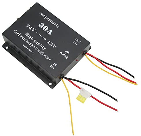 Convertitore DC 24V a 12V, Modulo Riduttore di Tensione 45A, Protezione da Cortocircuito e Sovraccarico - Affidabile e Silenzioso per Veicoli e Attrezzature Elettroniche (30A)