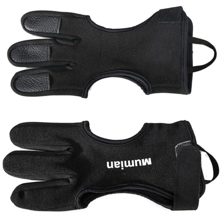 De Tir À l'arc pour Jeunes – 4 Tailles, Languette À Trois Doigts, Protège-Main De Protection, Équipement De Chasse Polyvalent | Accessoires D'arbalète À Arc Classique Composé Durable pour Hommes