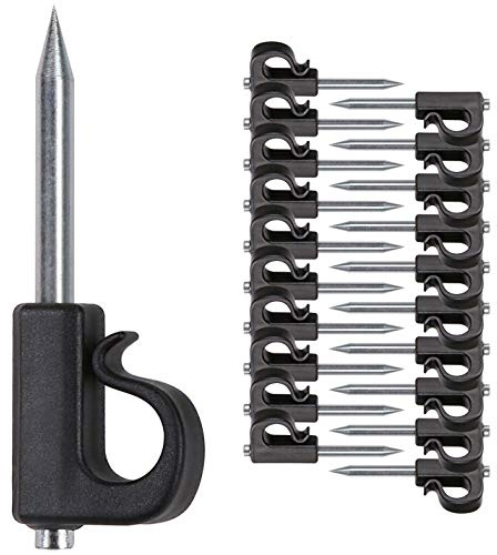 SELEWARE 20 Pack Q Hanger Nail Hooks for Outdoor Christmas String Lights