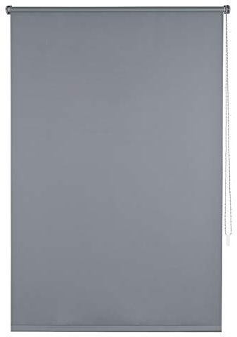 EUGAD Verdunklungsrollo ohne Bohren Thermorollo Klemmfix Seitenzugrollo mit gleichfarbige Zubehör und Beschichtung, Sonnen-, Sicht-Schutz usw. Klemmrollo für Fenster & Türen, Dunkelgrau 70x160 cm