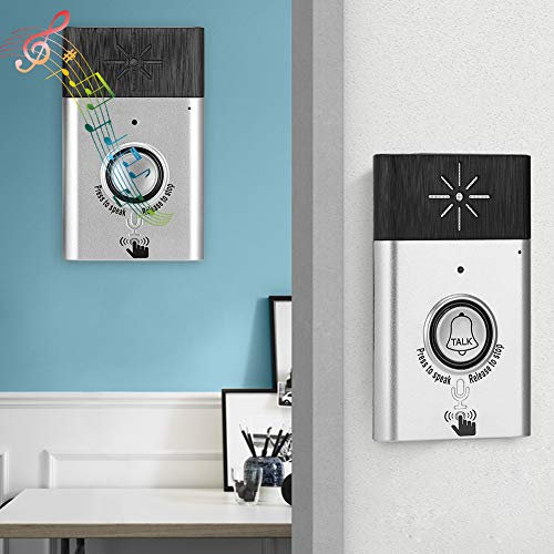 Sonido Claro Intercomunicador móvil Intercomunicador de Dos vías Intercomunicador inalámbrico Timbre de la Puerta Volumen Ajustable para Oficina