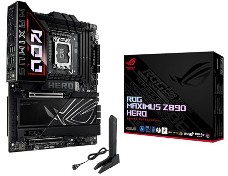 ASUS ROG Maximus Z890 Hero Intel® Z890 LGA 1851 ATX Motherboard, Advanced AI PC-Ready, 22+2+1+2 Stages, DDR5, WiFi 7, 3X PCIe® 5.0 M.2, Thunderbolt™ 4, USB Type-C®, AI Overclocking/Cooling/Networking