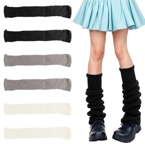Giantree 3 paar Leg Warmers für Frauen Mädchen, Damen Stulpen Beinwärmer Beinstulpen Strumpf Lange Stiefelmanschette Kniestrümpfe für Ballett Tanz