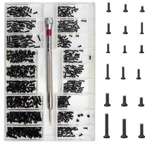500 Pcs Small Screws Set – M1.2, M1.4, M2 Micro Screws Kit for Laptop, Watch, Sunglasses, Computer Repair – Durable Repair Tool Kit