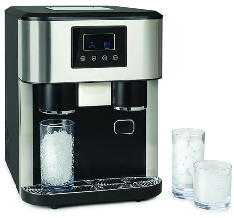 LHQYA Máquina Fabricación Hielo, Máquina Fabricación Hielo Totalmente Automática, Salida Rápida Hielo En 7-9 Minutos, Se Puede Hacer Hielo/Hielo Roto/Agua Hielo, Se Pueden Hacer 16 a La Vez