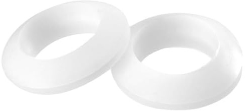 TOP-VIGOR 50Pcs White Rubber Grommets 20mm Wire Cable Protector Rings Electrical Hole Gaskets for Plugs and Conductor Wiring