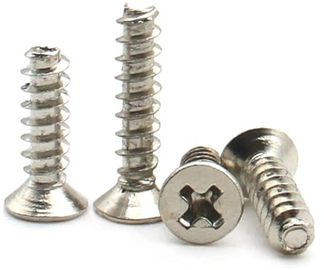 250 tornillos autorroscantes de cabeza avellanada con ranura en cruz M1 M1.2 M1.4 M1.5 M1.6 M1.7(4mm,M1.4 X250 pcs)