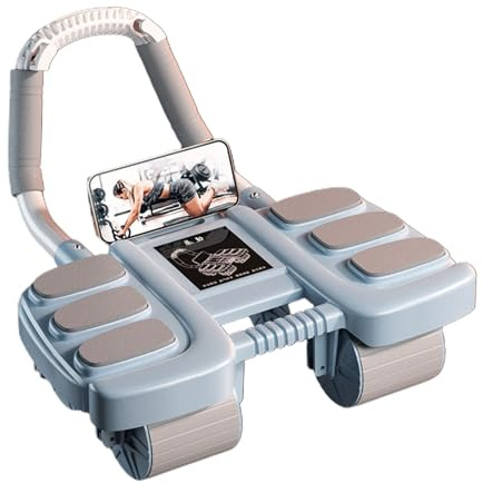 Bauchroller Fitness | Rebound Bauchtrainer Roller | Automatischer 4-Rad Abroller | Mit Rückprall- & Bremssystem, Rutschfestem Griff & ABS-Rahmen – Ideal Für Bauchtraining Zu Hause & Im Fitnessstudio