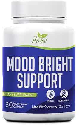 Mood Bright Support – Herbal Supplement for Low Mood, Daily Motivation, and Emotional Uplift – 100% Natural and Plant-Based
