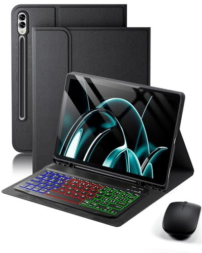 Tastiera Mouse Cover Per Samsung Galaxy Tab S10 Ultra/S9 Ultra/S8 Ultra 14.6 Pollici Custodia Protettivar Con Wireless Bluetooth Retroilluminati Italiano Tastiera (QWERTY) Backlit Keyboard Case