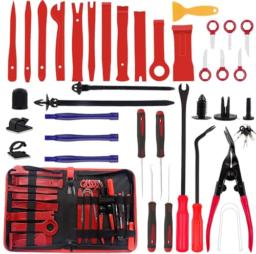 330 pièces Ensemble d'outils de démontage pour voiture, outil à levier pour voiture, outil à levier en plastique pour garniture intérieure, garniture de porte, clés de moulure et clips de fixation