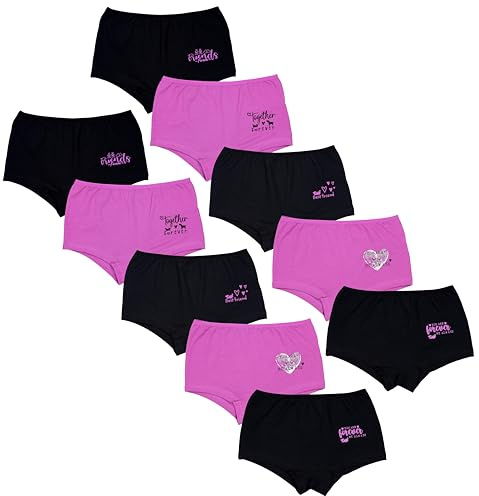 TupTam Unterhosen Mädchen Shorts 10er Pack - Bequeme Unterwäsche für Mädchen aus Baumwolle