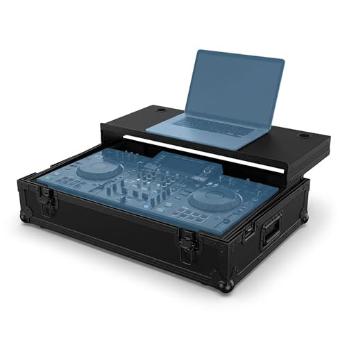 Zomo Flightcase A-XDJ-AZ Plus NSE – kompatibel mit AlphaTheta XDJ-AZ – DJ Equipment Case 985 x 577 x 209 mm – Schwarz – robustes Sperrholz