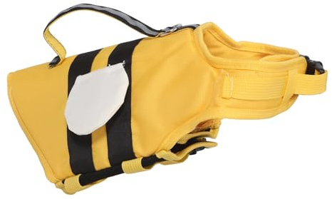 DECOMELODY Giubbotto Salvagente per Cani S Giubbotto Galleggiante per Cani Maniglia di Salvataggio e Colori ad Alta Visibilità
