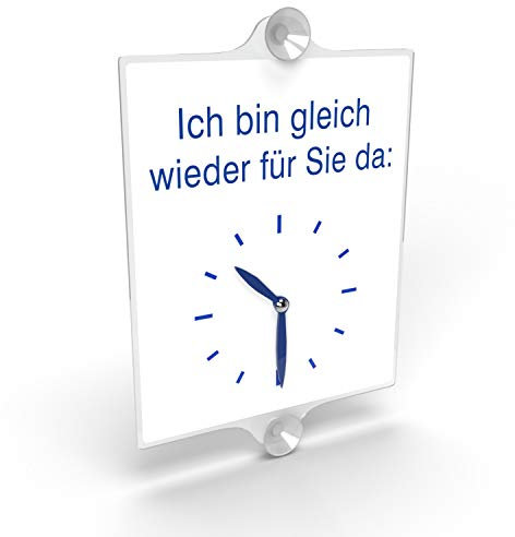 Betriebsausstattung24 Türschild Ladentürschild - Ich bin gleich wieder für Sie da - Hinweisschild für Gewerbe und Privat (Ich bin gleich wieder für Sie da, 21 x 30 cm)