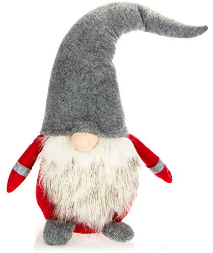 com-four® Gnomo navideño Premium en XXL - Decoración navideña Hecha a Mano - Figura Invernal como Soporte Decorativo - Lindo Duende como decoración de la habitación - Enano con Sombrero Puntiagudo