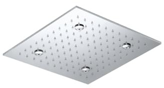 Keller Taps Soffione Doccia anticalcare a soffitto. Indicato Anche per cartongesso. 6045/40 orione - Inox