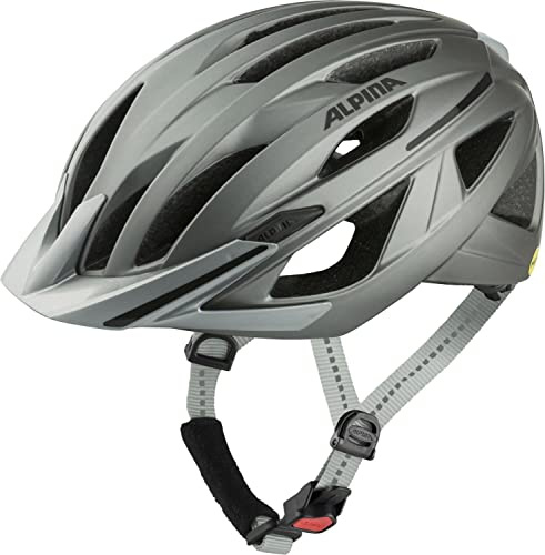 ALPINA Gent MIPS - Casco de Bicicleta para Adultos - Dark-Silver Matt - 55-59 cm