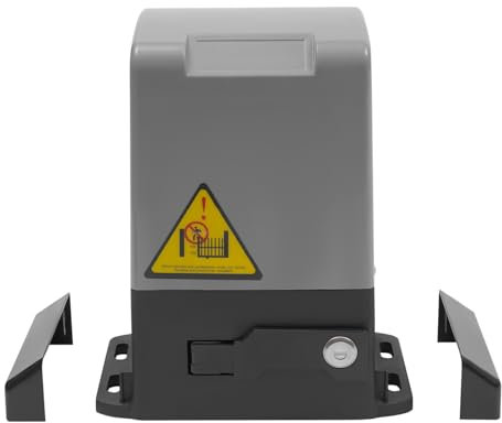 HOARLICN Schiebetorantrieb, Torantrieb Schiebetor Schiebetorantrieb Set Automatischer SchiebetoröFfner 370W Motor Max bis 600 kg Mit 2x Fernbedienung IP44 Schiebetor Tor Antrieb