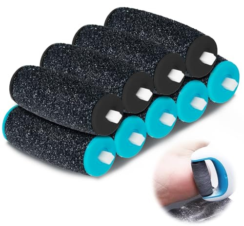 Replacement Rollers for Scholl Velvet Smooth 9Pcs, Foot File Replacement Rollers Compatible with Scholl Velvet Smooth, 2 Coarse Levels Includes Extra Rough Hard and Medium Hard Feet Care