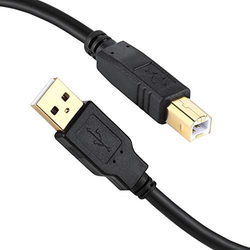 XBOHJOE USB 2.0 Printer Cable 4 m Type A Male to B Male Scanner Cable for HP, Canon, Lexmark, Epson, Dell, Xerox, Samsung and More USB B Printer Cord (Black, 4M)
