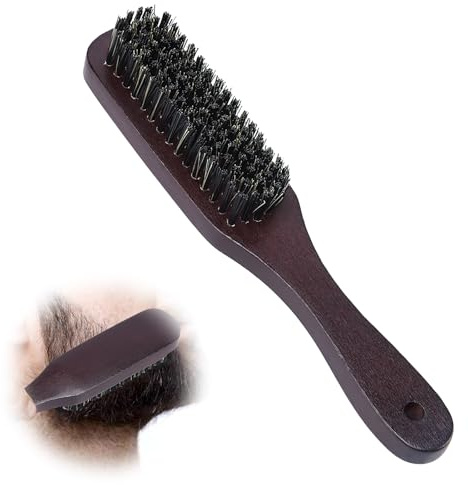 Brosse à barbe, brosse à cheveux en bois, brosse à cheveux pour homme, pour l'entretien quotidien de la barbe en bois de qualité supérieure, parfaite pour le coiffage de la barbe et la distribution