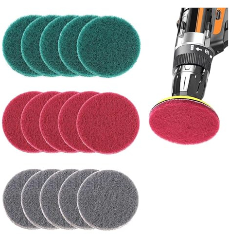 Scouring Pads 6 PCS 5 Inch Scouring Pad Round 240-1500 Grit Industrial Heavy Duty Cloth For Polishing Grinding Scotch Pads(400)