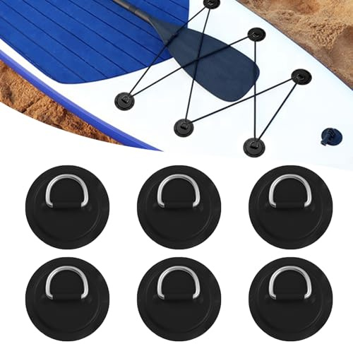 CXHSEAN Edelstahl D-Ring Patch Set für Schlauchboot Kajak SUP Stand Up Paddle Board PVC D Ring Pad Rafting Boot Reparatur Zubehör Marine Tie Down Ring für Draußen Kanu Surfbrett Dinghy