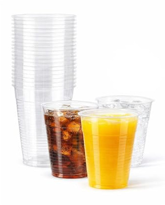 Lauroo 200 Stück Trinkbecher Transparent 200 ml (2x100)– Plastikbechern Partybecher für Cola, Saft, Bier & Cocktails – Becher für Party, Event, Catering & Gastronomie