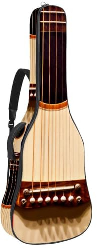 Luoweisi Gitarrentasche, volle Größe, 99 cm, 101,6 cm, 104,1 cm, 104,1 cm, 10 mm dick, gepolstert, wasserdicht, mit Tasche, verstellbarer Schultergurt, stoßfest, Mehrfarbig 8, Modern