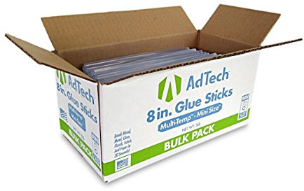 AdTech 8-Inch Mini Hot Glue Sticks, Clear | Multi-Temp, Strong Bonding Adhesive for Crafting, DIY & Repairs | Works with All Mini Glue Guns | Made in the USA